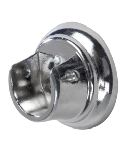 2 SUPPORTI LATERALI CROMO PER TUBO TENDA DIAMETRO 20 MM
